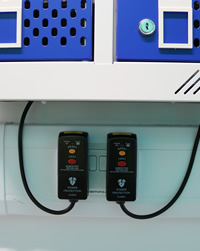 Each Locker power lead is supplied fitted with an RCD Image of RCD plugs